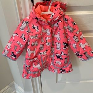 Carters fleece lined baby girl jacket. Size 12 months